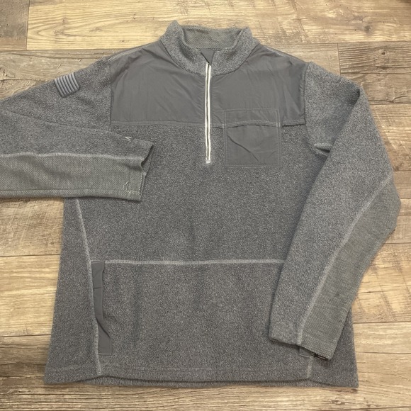 New Balance Polartec NB990 Men's 1/4 Zip Pullover Size L Grey Made In USA - Picture 1 of 13